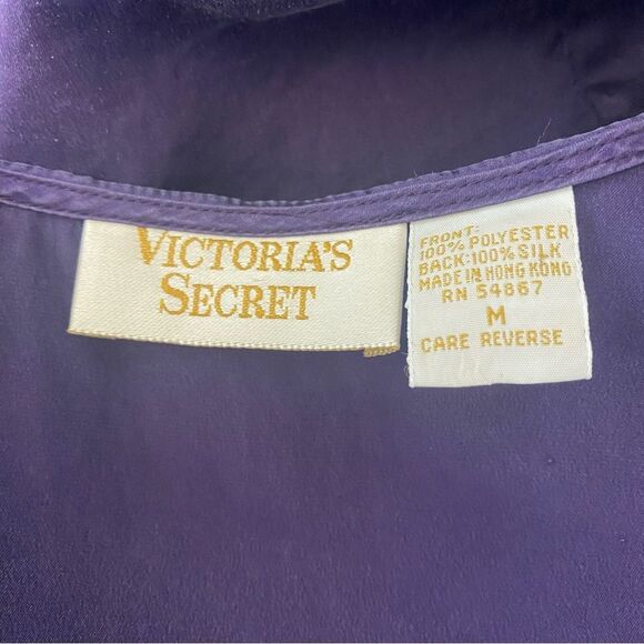 Vintage 90s Victoria’s Secret Gold Label Paisley Print Silk Blend Vest Purple - Picture 5 of 7